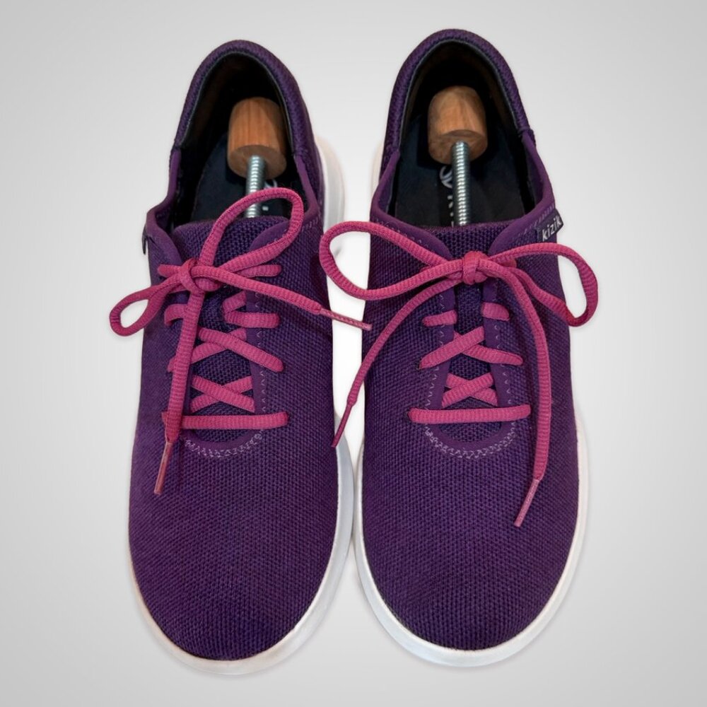 Kizik Madrid Eco Knit Purple Sneakers w/Pink Laces size 10 Women / 8.5 Men RARE